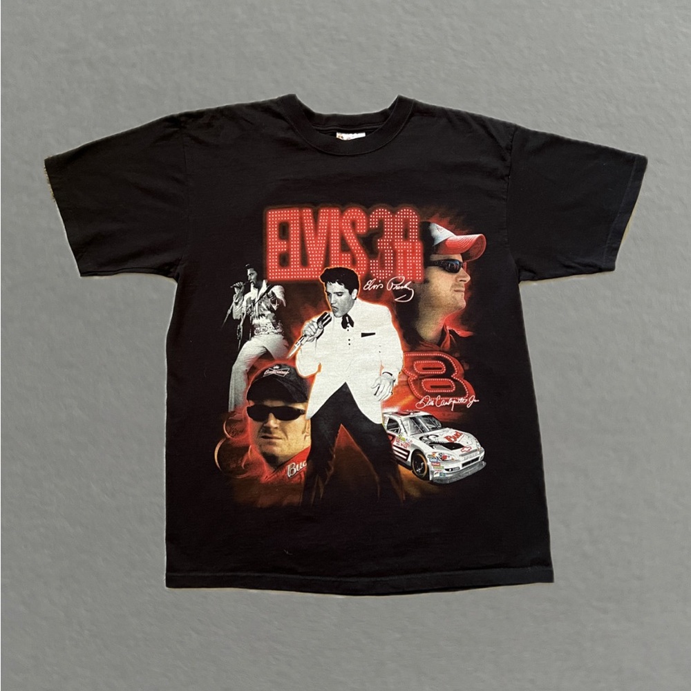 Rare 2007 Dale Earnhardt Jr Elvis Presley 30th Anniversary T-Shirt. Size L.